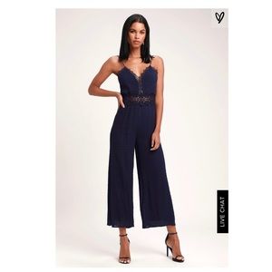 NWT Lulu’s navy jumpsuit